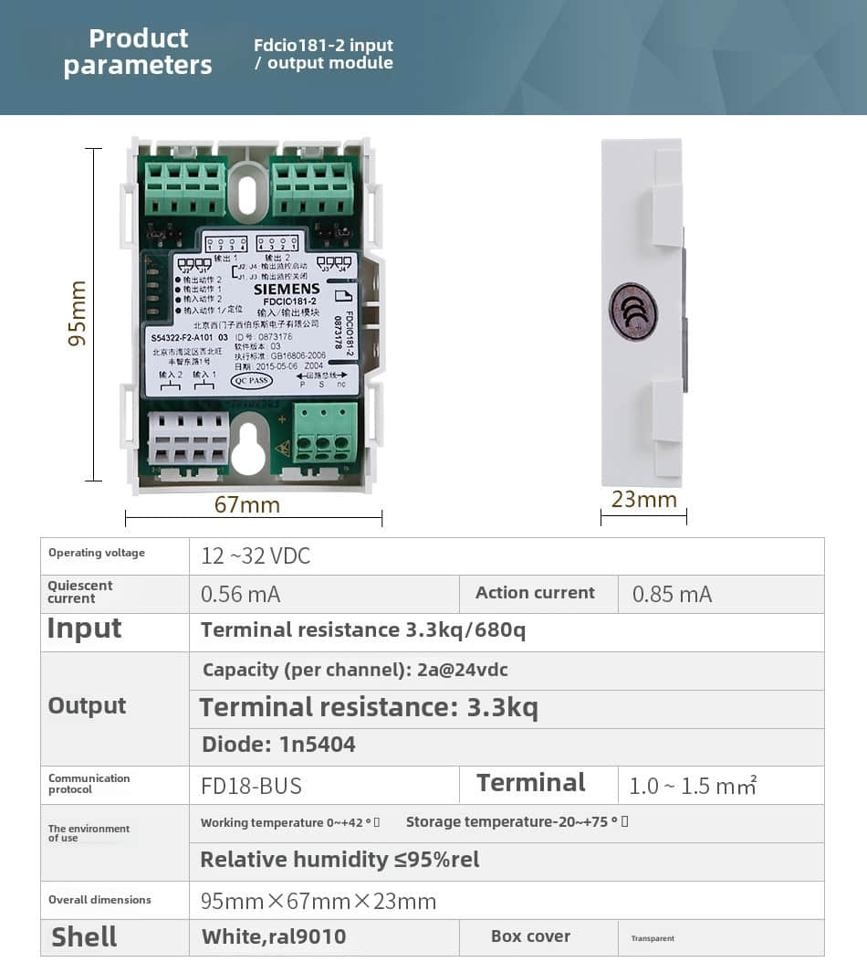Siemens FDCIO181 Input/Output Module Siemens FDCIO181 Input/Output Module