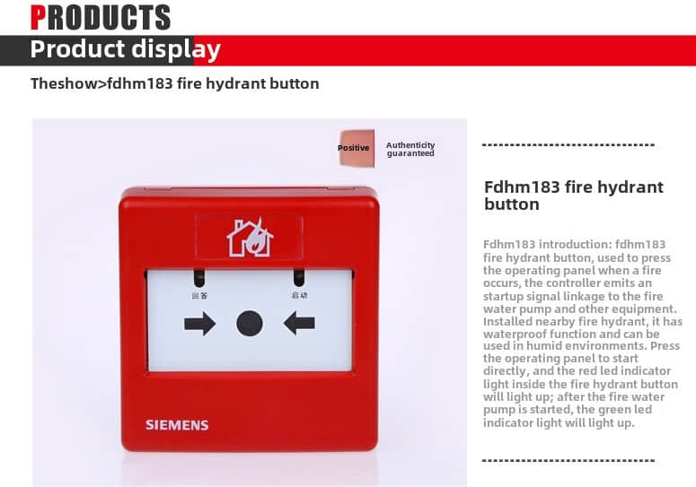 Siemens FDM183 Manual Call Point