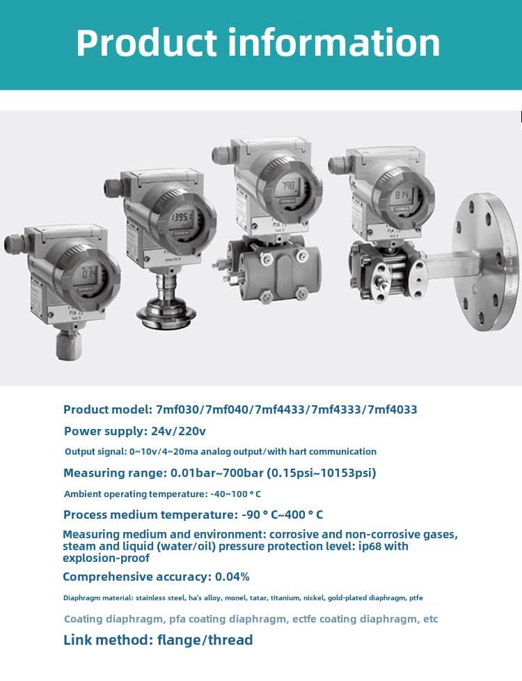 Siemens Pressure Transmitter 7MF030 Siemens Pressure Transmitter 7MF030